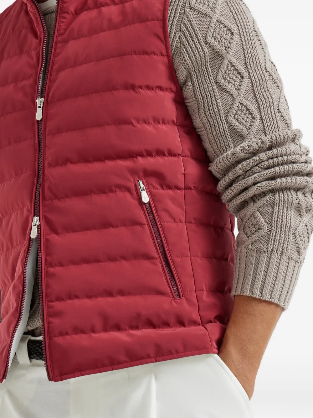 Brunello Cucinelli Bodywarmer Rood