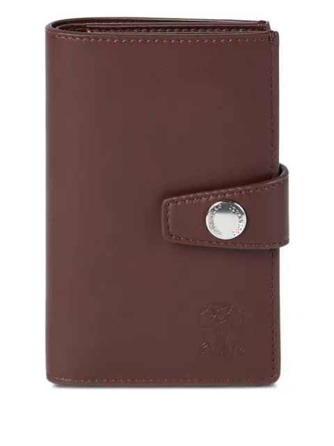 Brunello Cucinelli internal card slots leather wallet