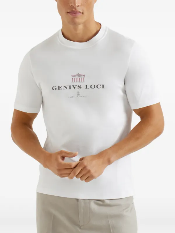 Brunello Cucinelli graphic-print crew-neck T-Shirt | White