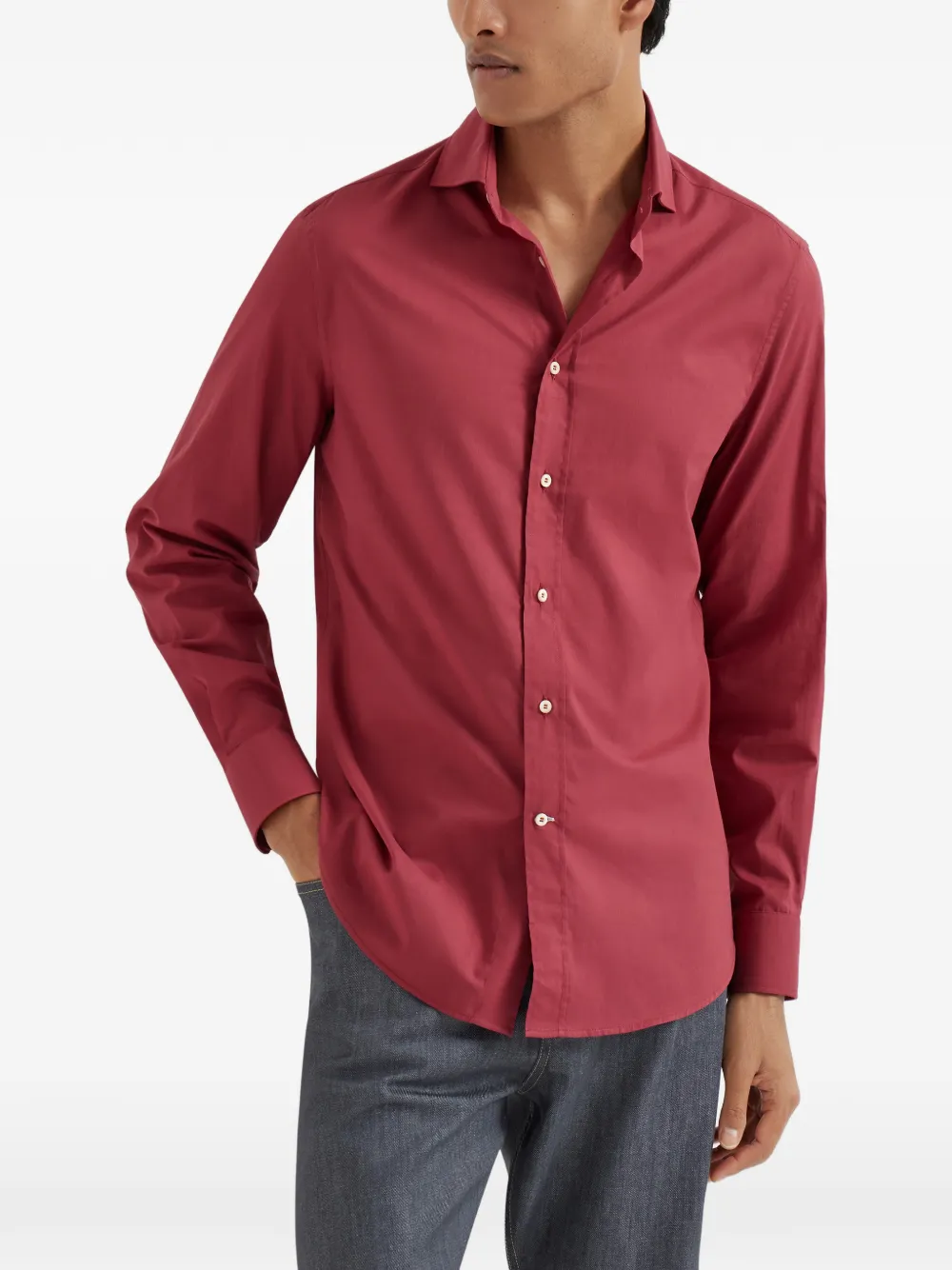  Brunello Cucinelli Cotton Shirt - Red 