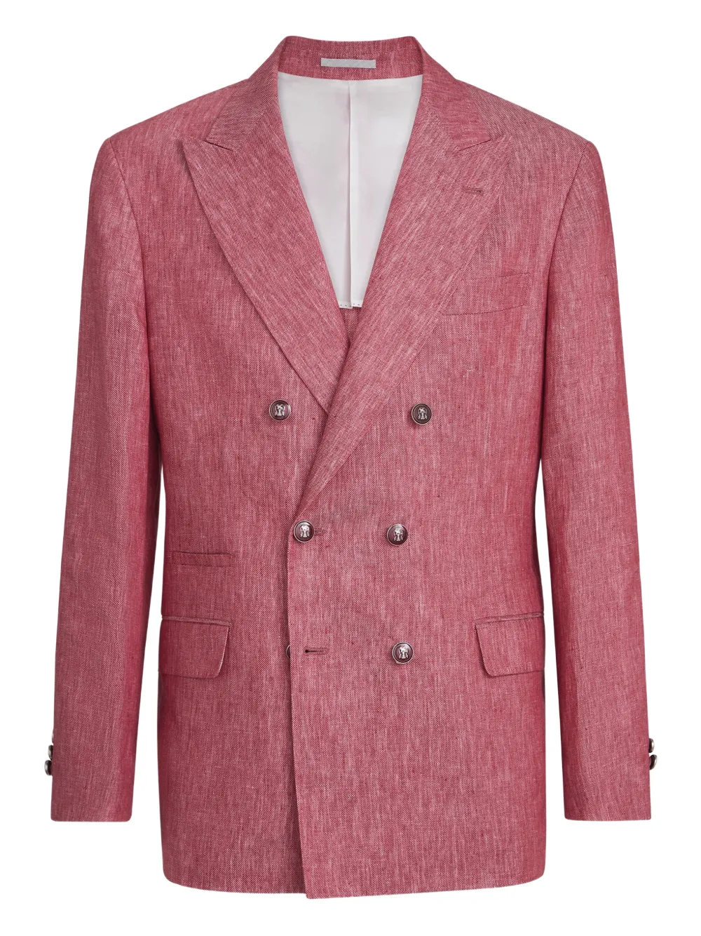 Brunello Cucinelli flap pockets denim buttons blazer | Red | Image 1