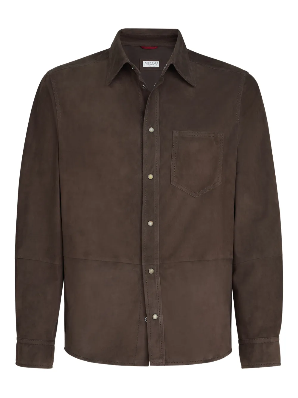 Brunello Cucinelli suede shirt jacket - Marrone