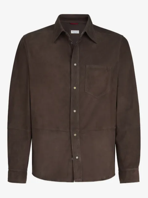 Brunello Cucinelli suede shirt jacket