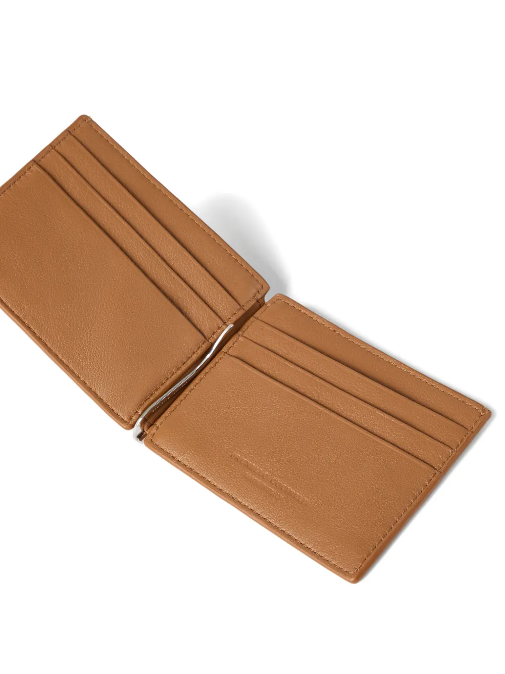 Brunello Cucinelli Nubuck portemonnee met geldclip Bruin