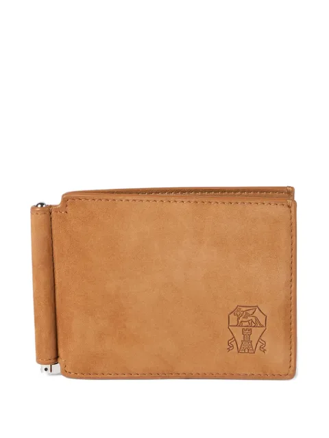 Brunello Cucinelli nubuck money clip wallet