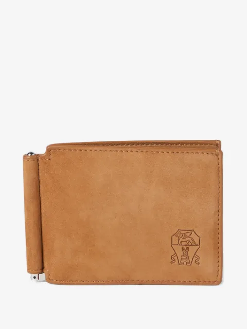 Brunello Cucinelli nubuck money clip wallet