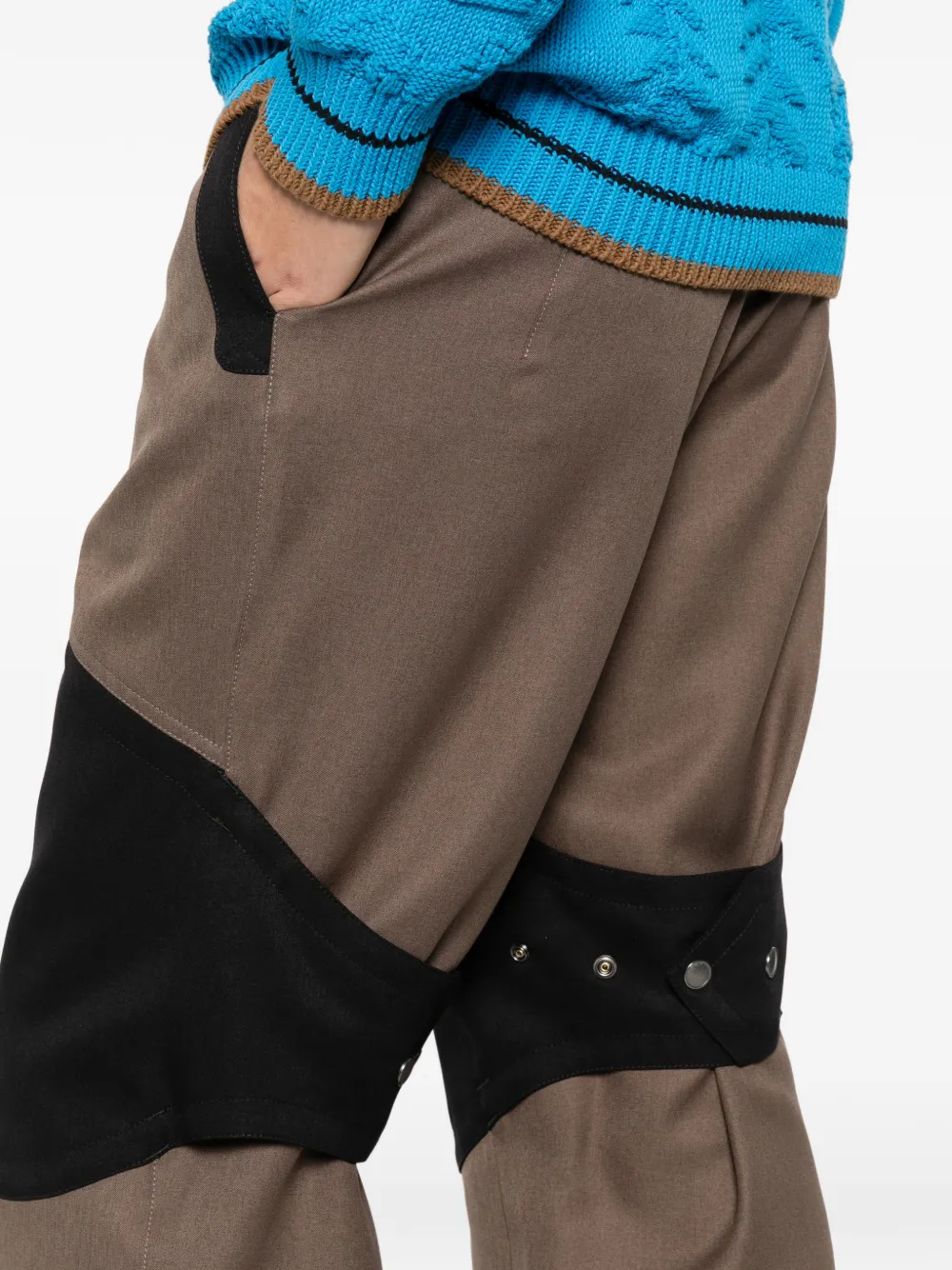 Kiko Kostadinov Orvos Panelled Trousers | Brown | FARFETCH