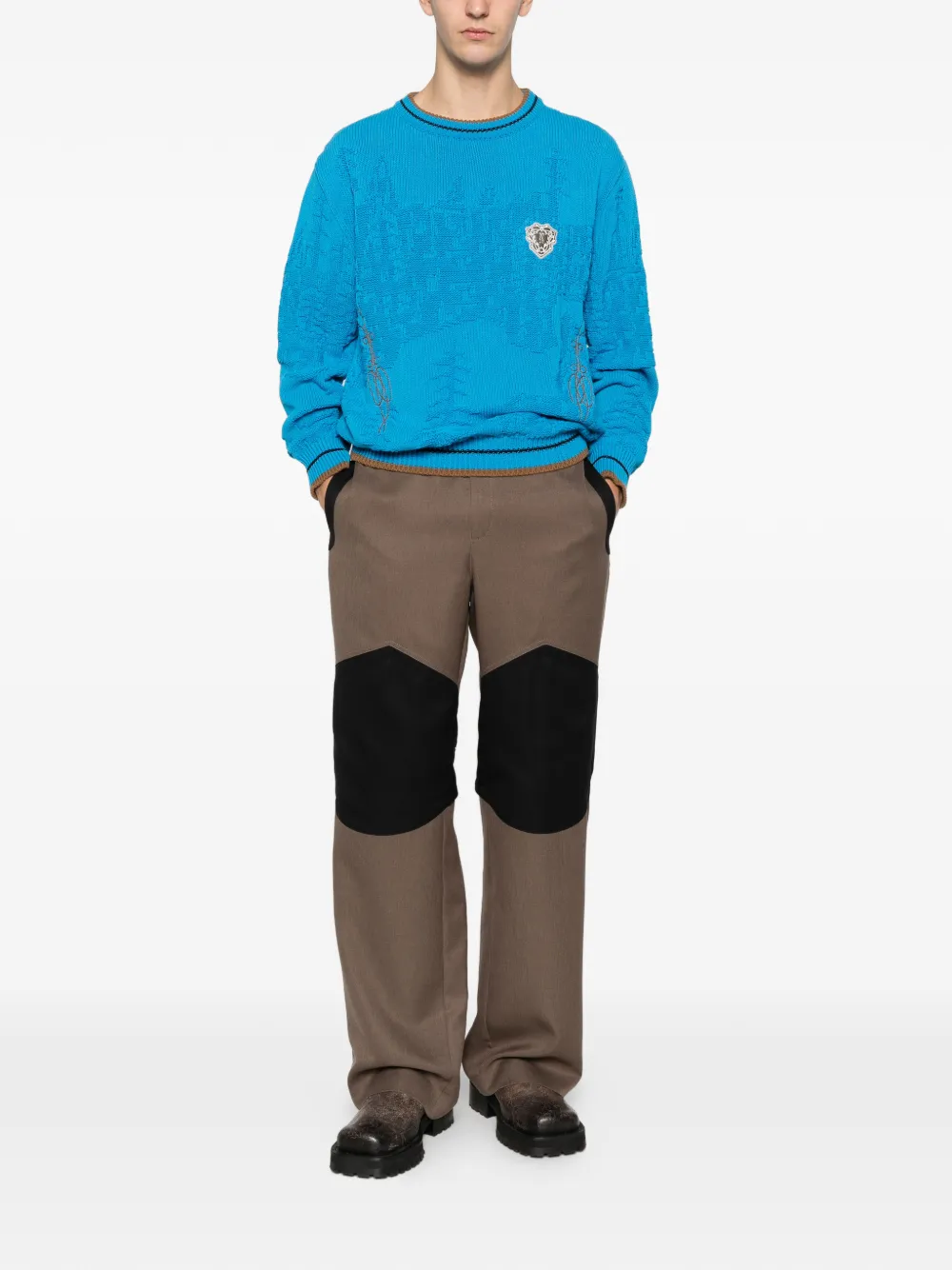 Kiko Kostadinov Orvos panelled trousers - Bruin