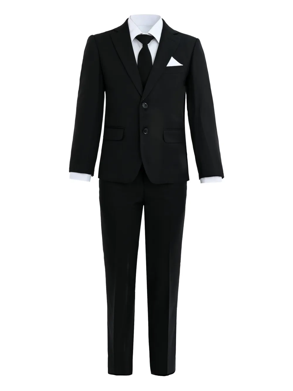 Moustache Kids' Single-breasted Suit Set (set Of Five) In Black