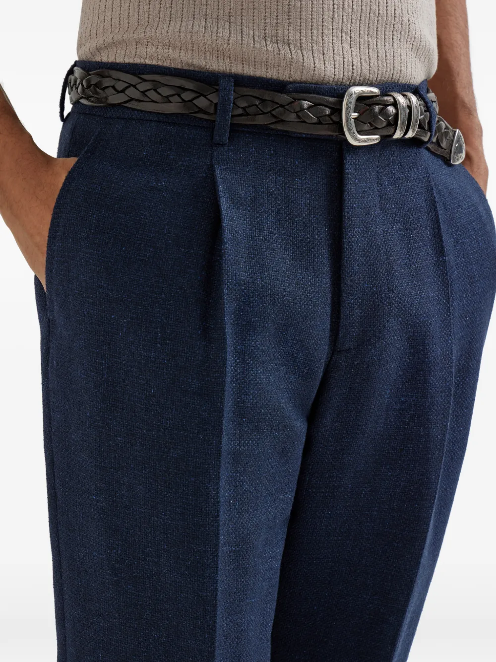 Brunello Cucinelli Plooibroek Blauw