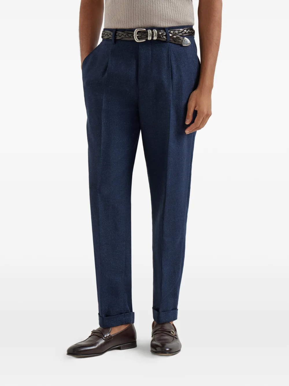 Brunello Cucinelli Plooibroek Blauw