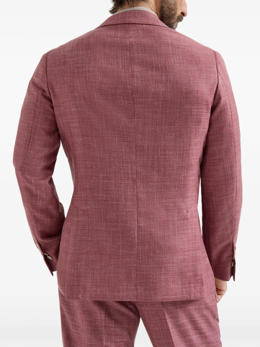 Brunello Cucinelli Blazer met enkele rij knopen Roze