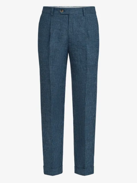 Brunello Cucinelli houndstooth pleated trousers