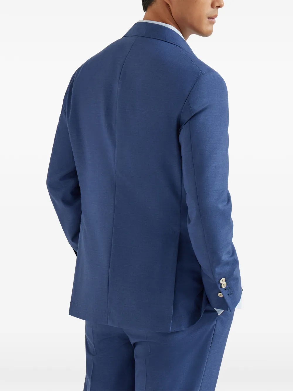  Brunello Cucinelli Notched-lapels Blazer - Blue 