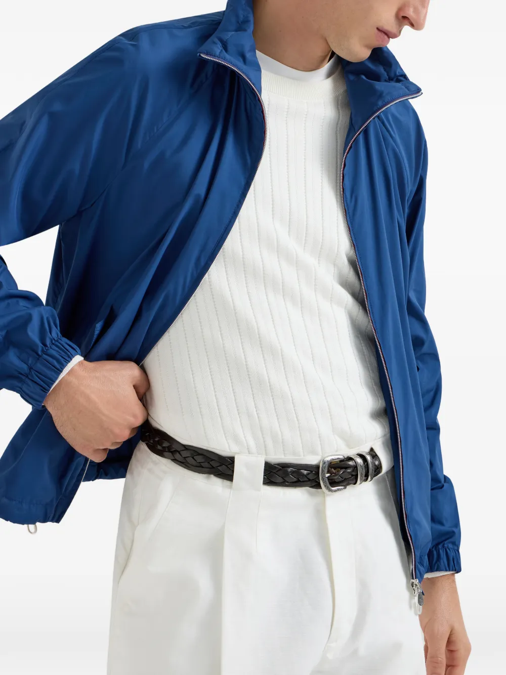 Brunello Cucinelli Jack met rits Blauw