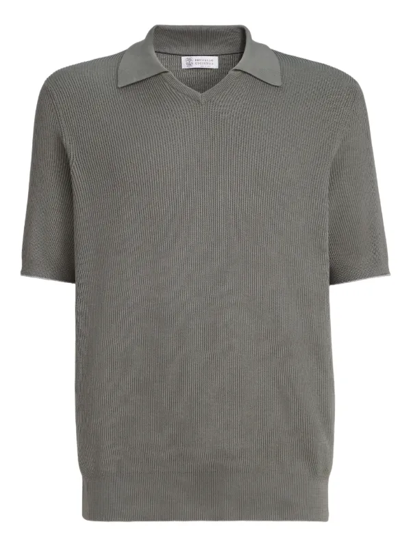 BRUNELLO CUCINELLI グレー半袖Tシャツ Brunello Cucinelli Vネック Tシャツ | グレー | FARFETCH JP