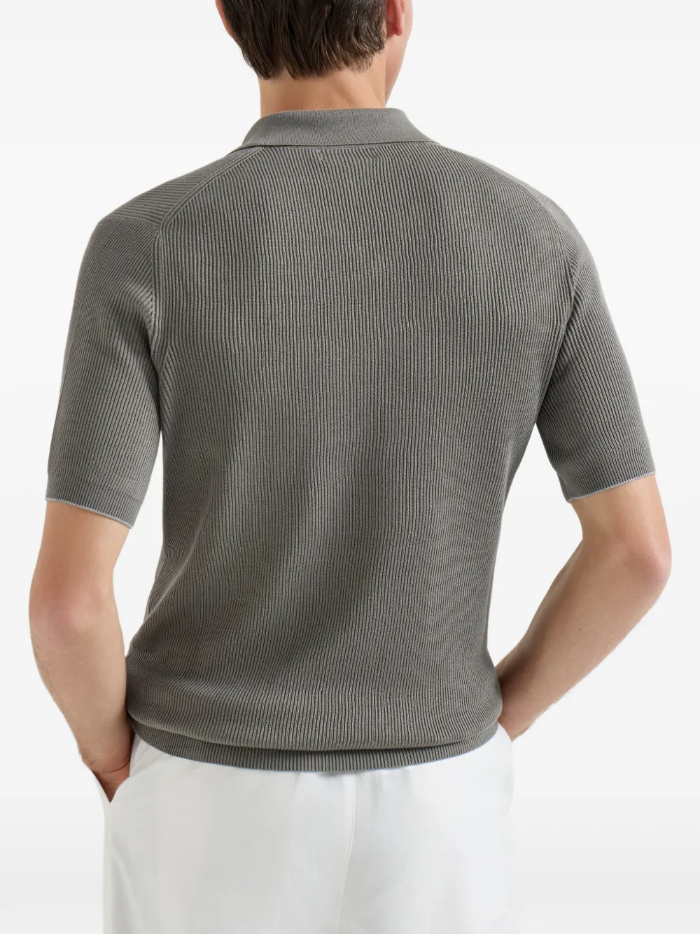 Brunello Cucinelli T-shirt met V-hals Grijs