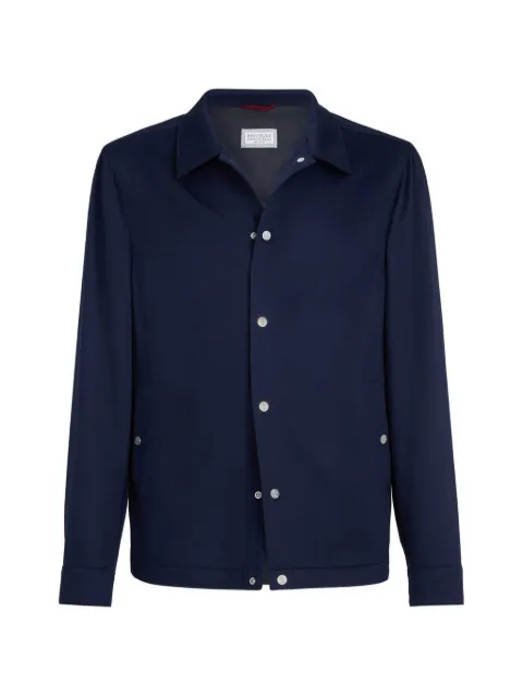 Brunello Cucinelli lightweight cashmere flannel outerwear jacket