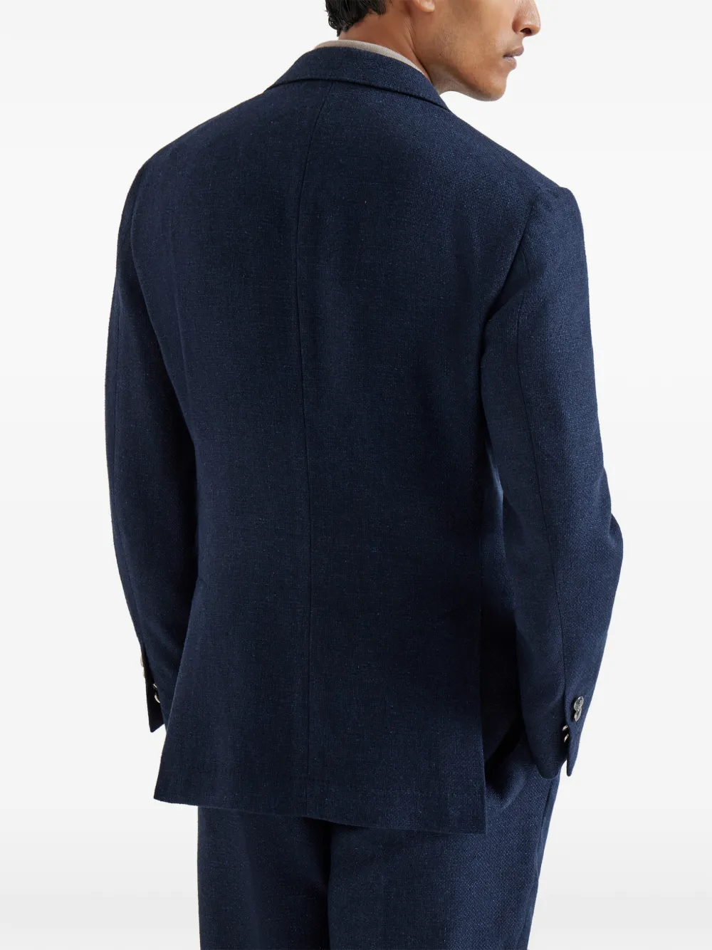 Brunello Cucinelli Blazer met gekerfde revers Blauw