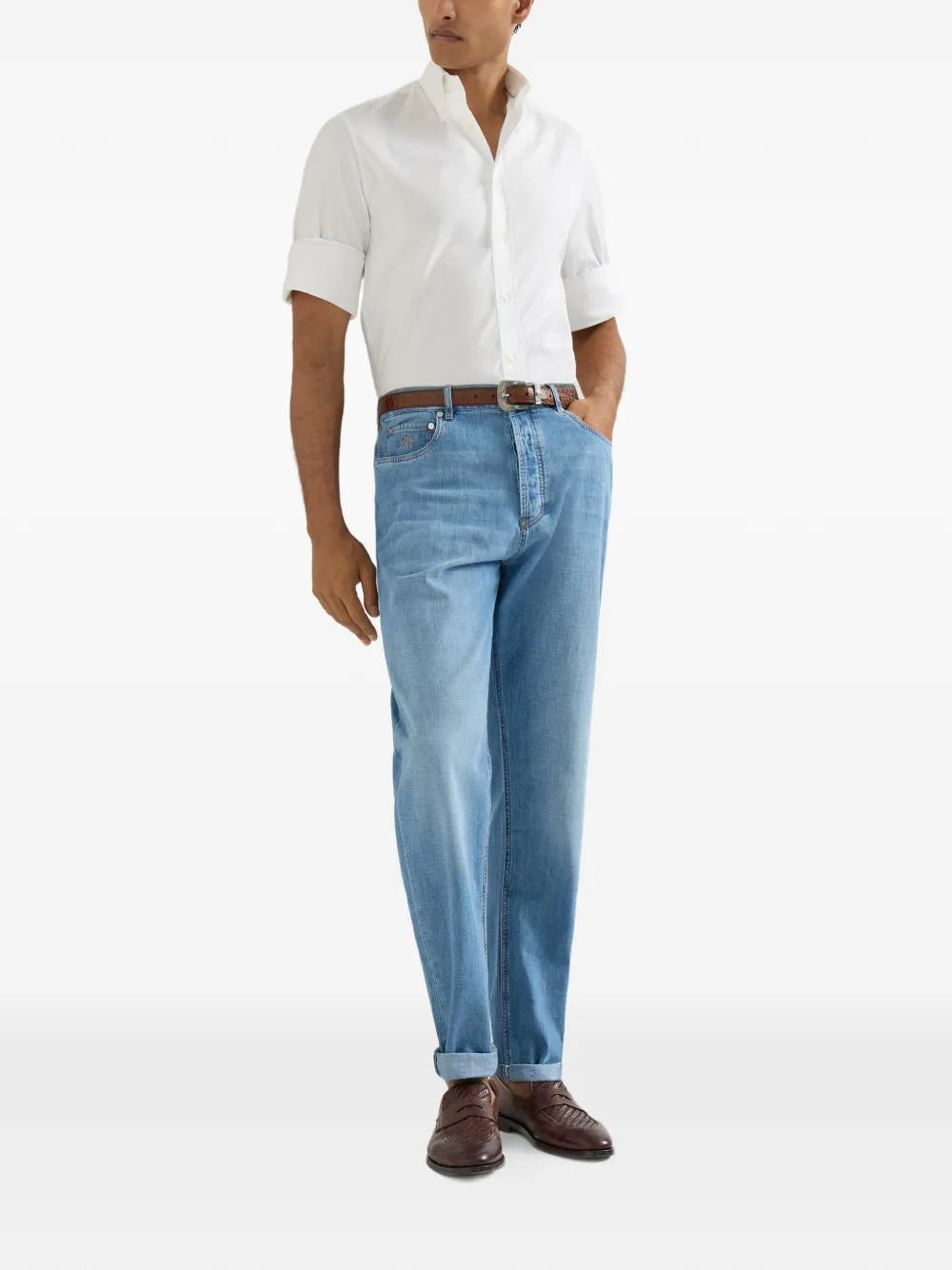 Brunello Cucinelli five-pocket button-fastening jeans | Regular & Straight-Leg Jeans | Image 2