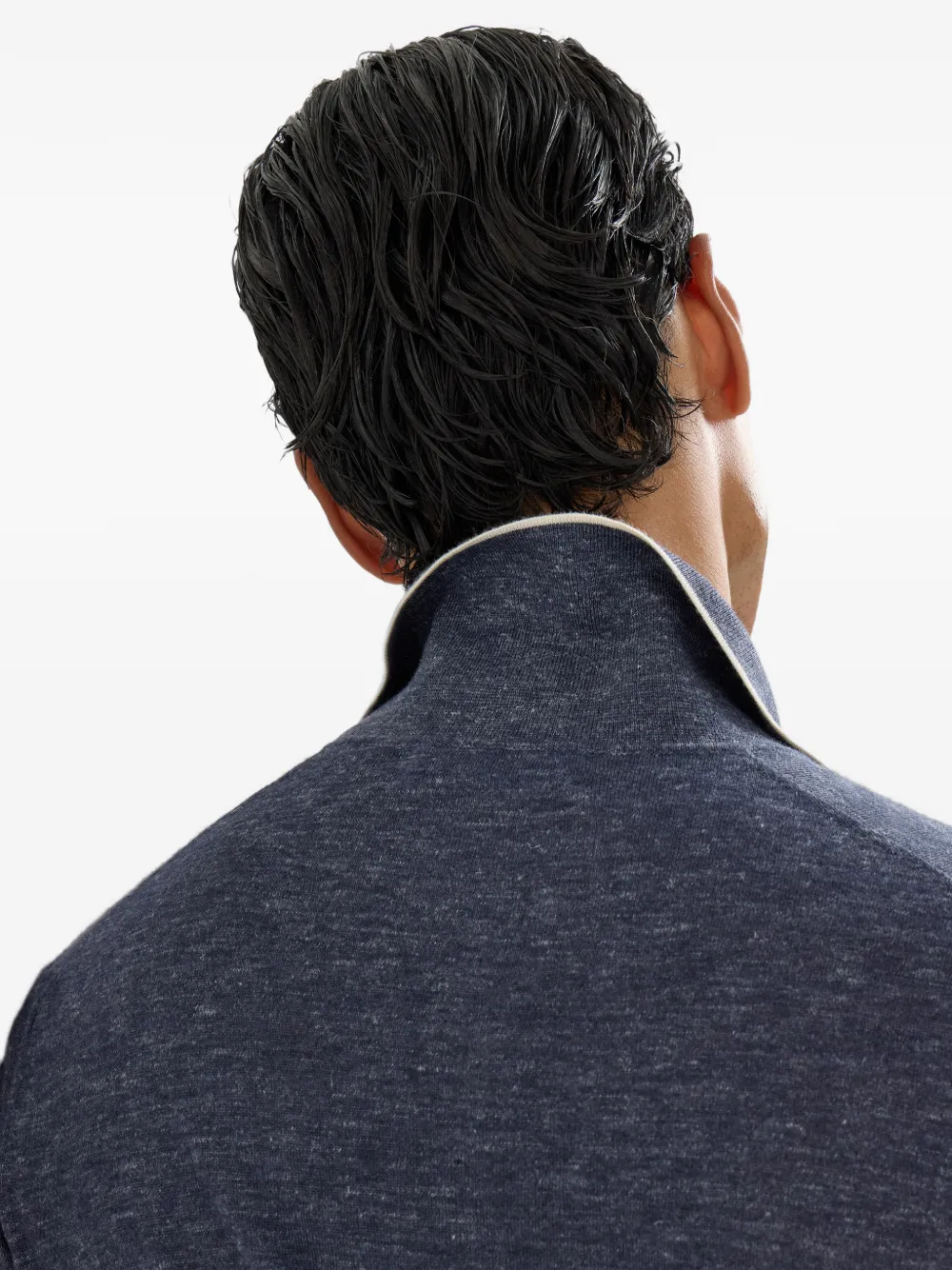Brunello Cucinelli Poloshirt met knoopsluiting Blauw