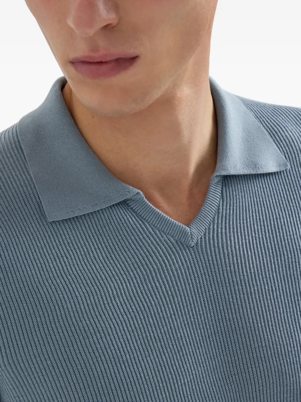 Brunello Cucinelli T-shirt met V-hals Blauw