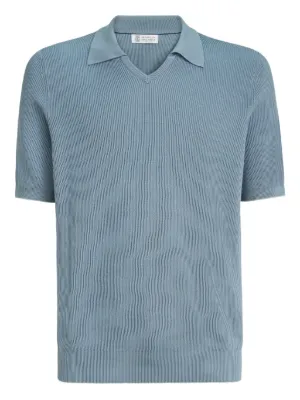 Brunello Cucinelli V-neck short-sleeve T-shirt | Red | FARFETCH