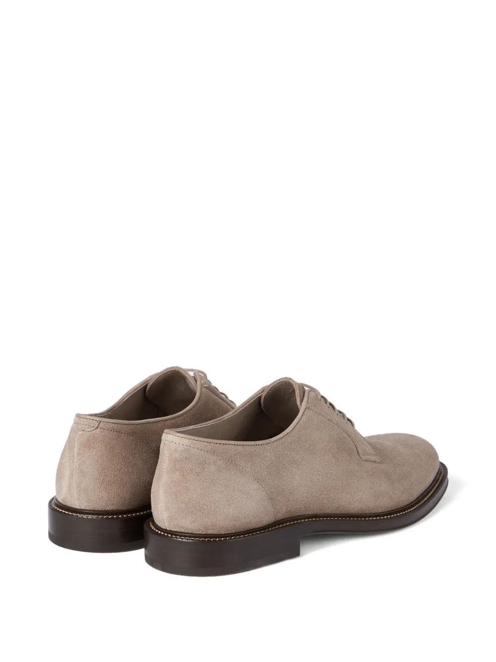Brunello Cucinelli Suède derby schoenen Bruin