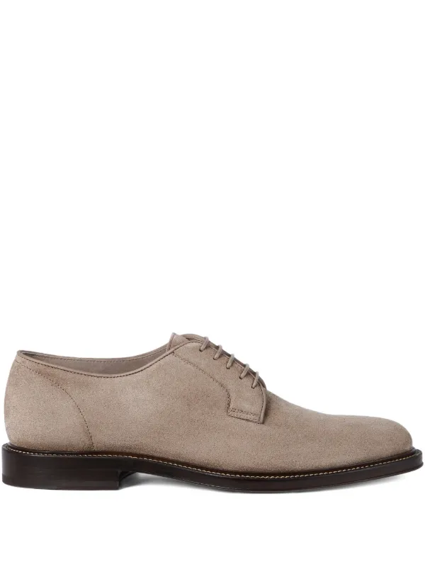 Brunello Cucinelli スエード ダービーシューズ | ニュートラル