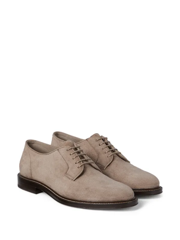 Brunello Cucinelli スエード ダービーシューズ | ニュートラル