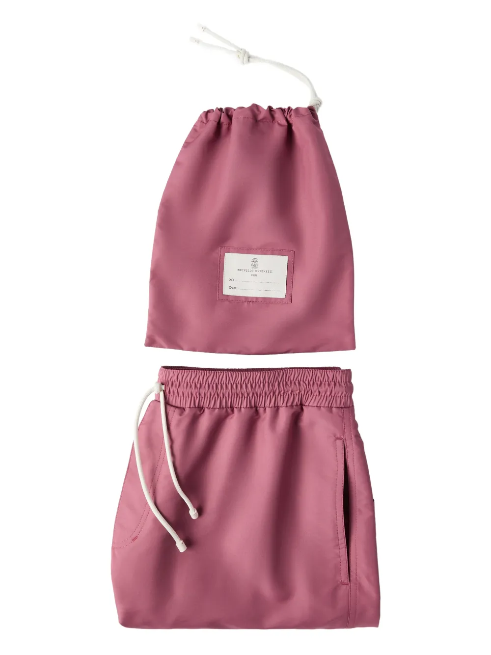 Brunello Cucinelli Zwembroek met trekkoord Rood