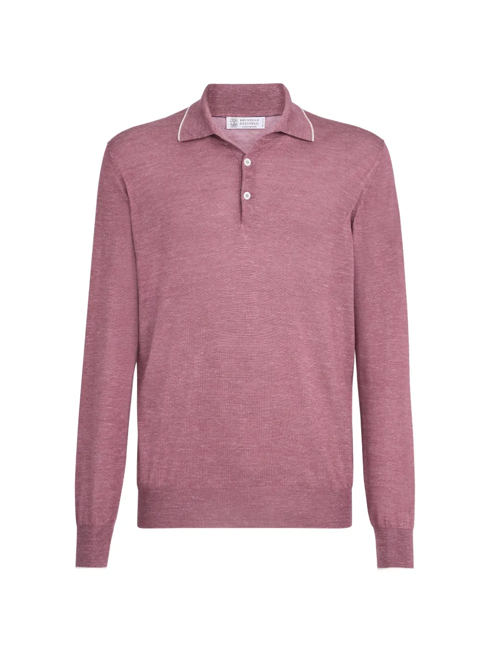 Brunello Cucinelli long-sleeve polo shirt - Rosso