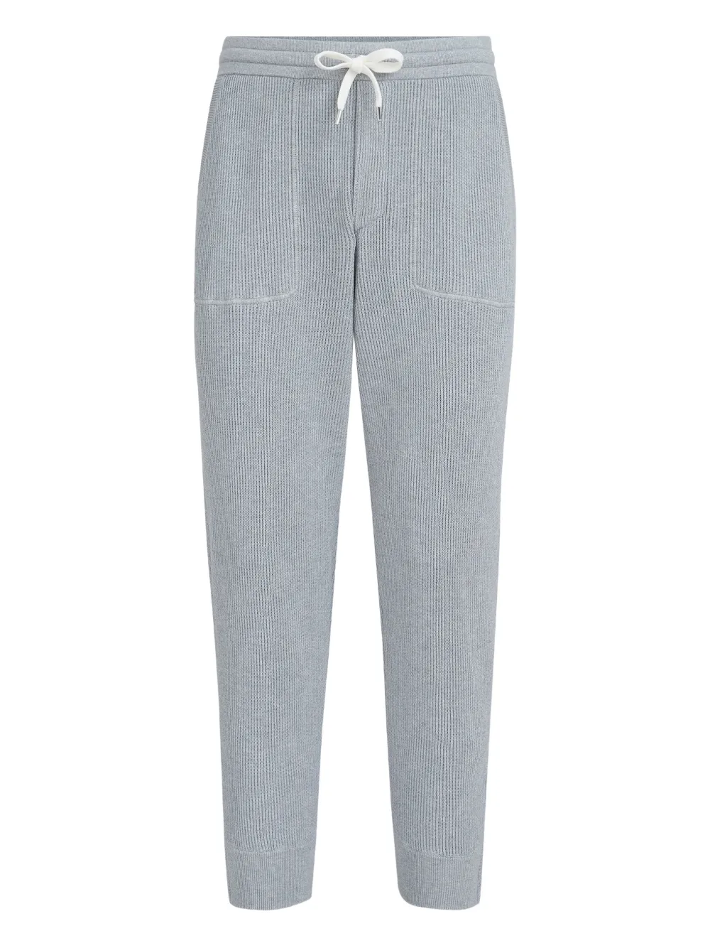 Brunello Cucinelli ribbed-knit track pants - Grigio