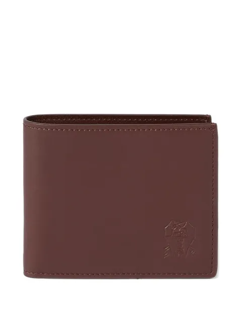 Brunello Cucinelli embossed logo leather wallet