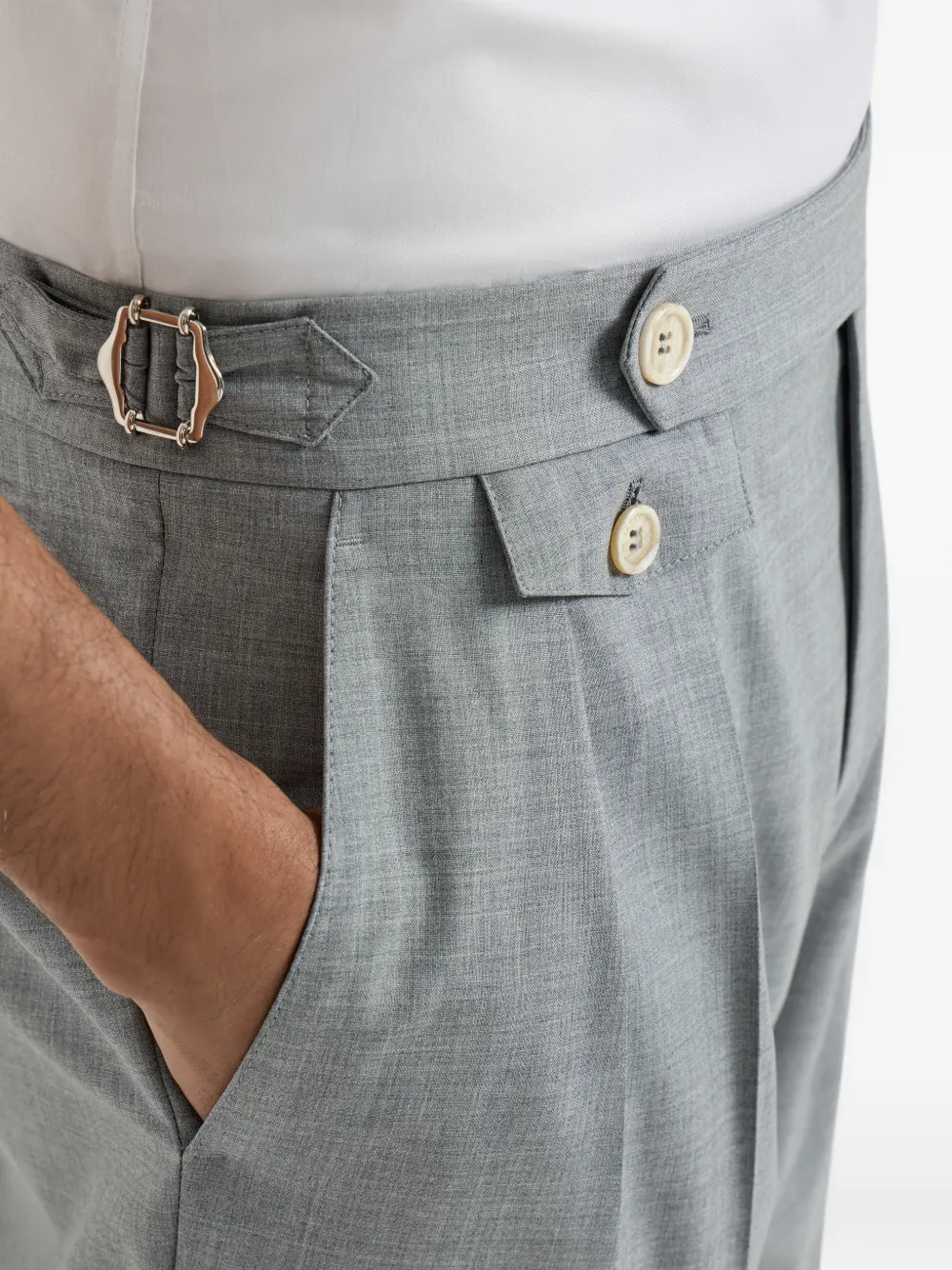 Brunello Cucinelli ダブルタックパンツ | グレー | FARFETCH JP