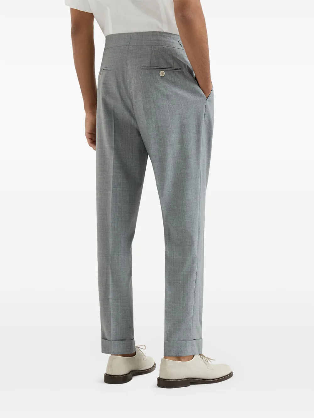 Brunello Cucinelli ダブルタックパンツ | グレー | FARFETCH JP