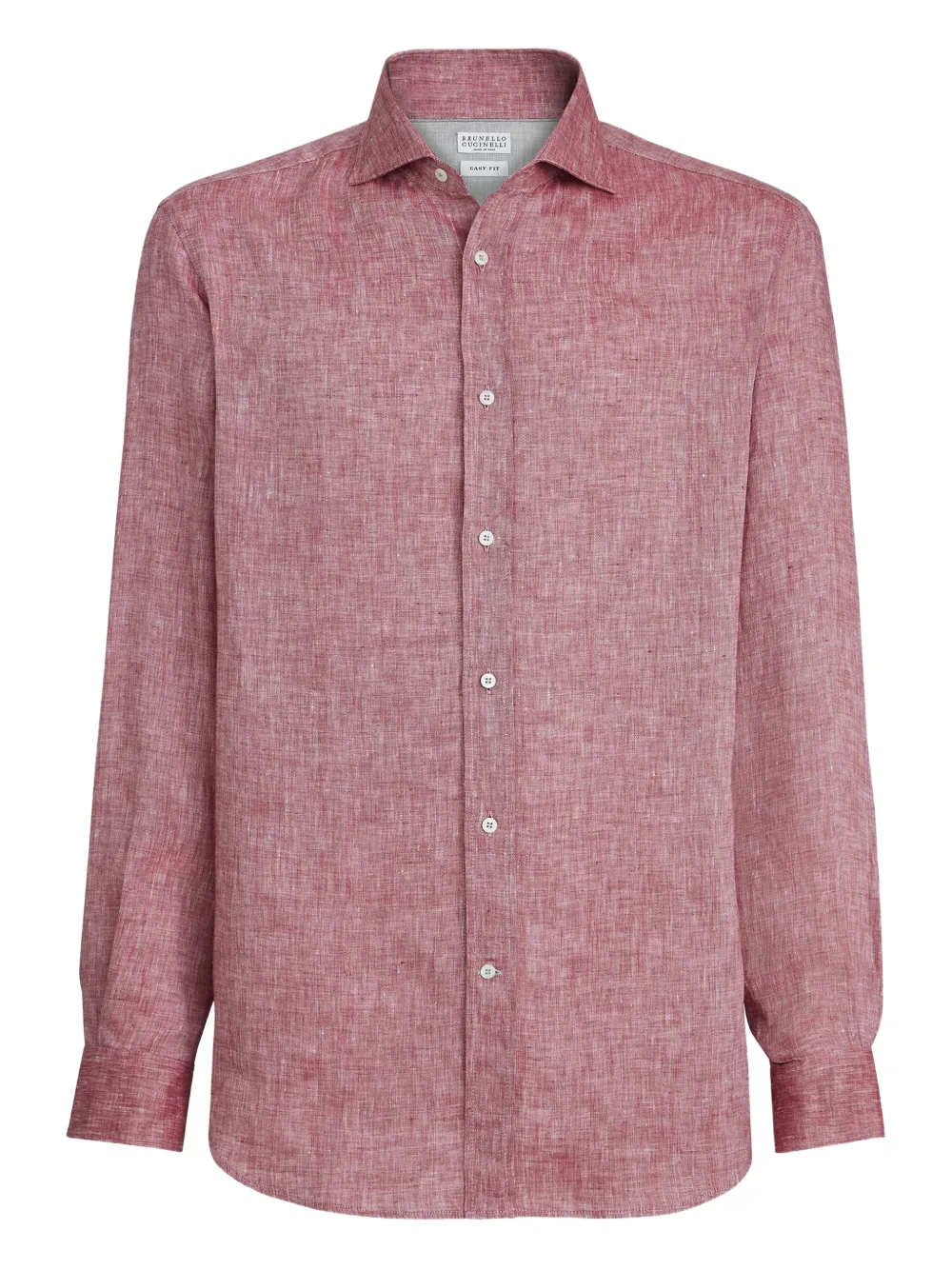 Brunello Cucinelli Giacca-camicia con colletto ampio - Rosso