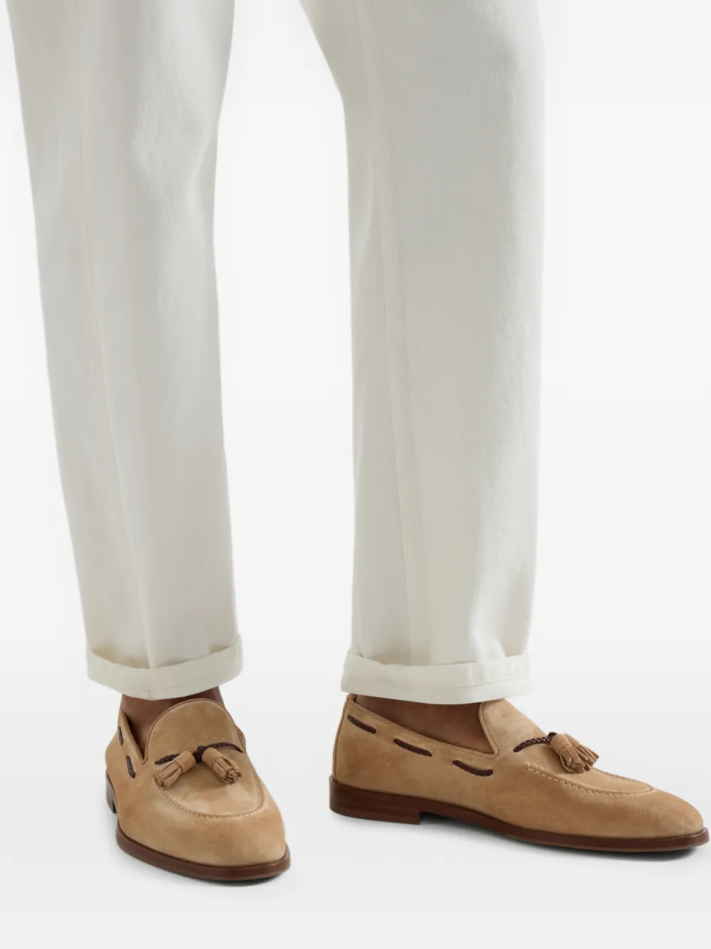 Brunello Cucinelli Loafers met kwastjes Beige