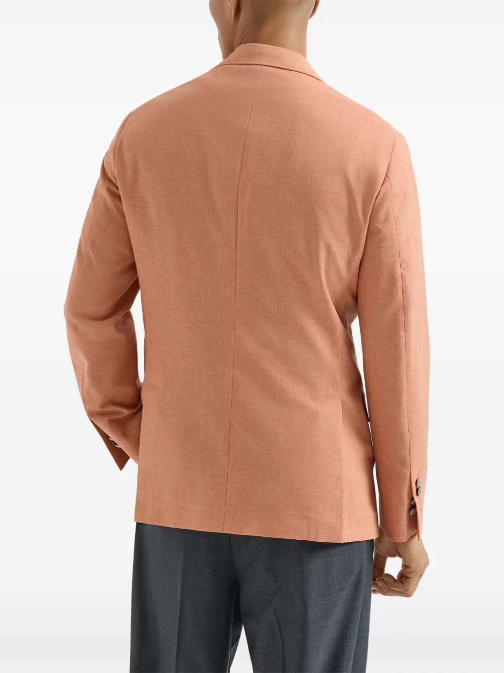 Brunello Cucinelli Blazer met puntige revers Oranje