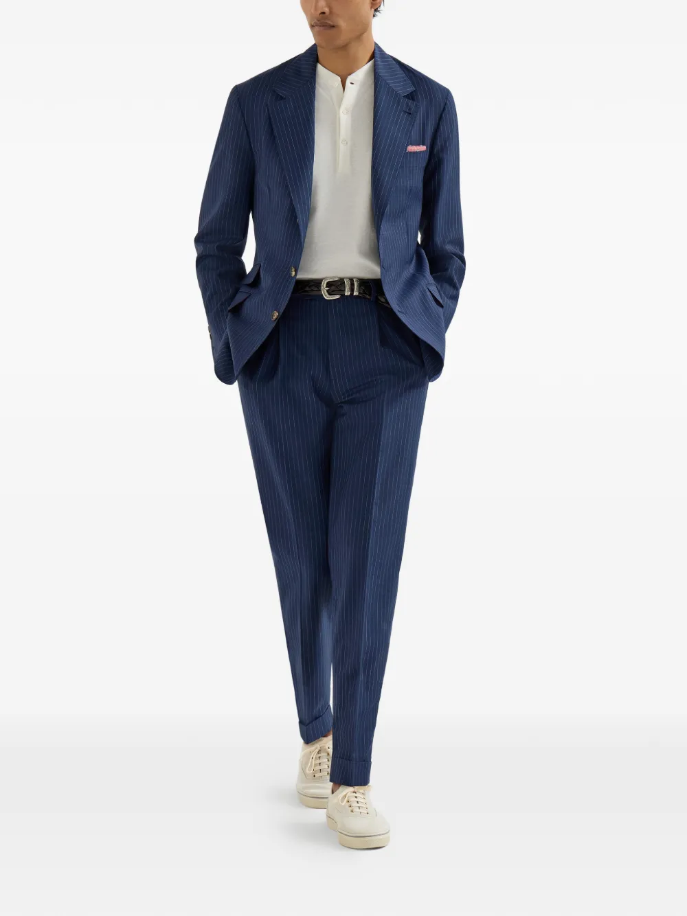 Brunello Cucinelli pantalon à fines rayures | Pantalons de costume | Image 2