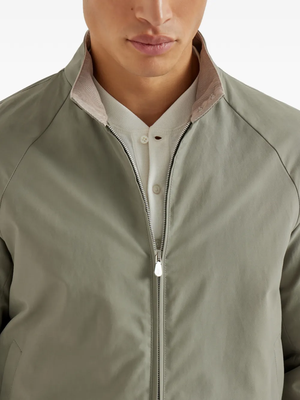Brunello Cucinelli Jack met rits Groen
