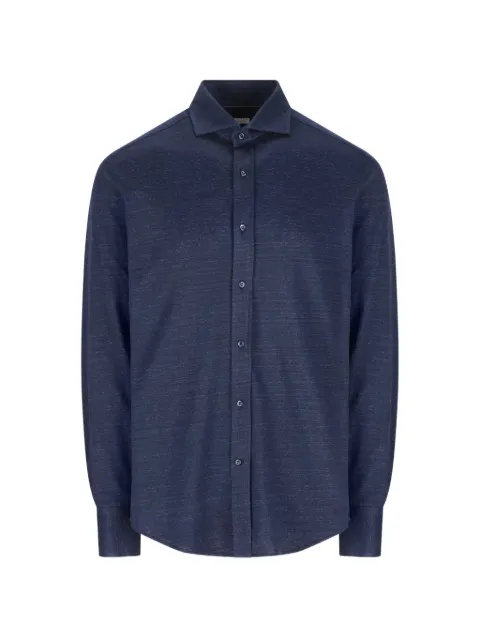 Brunello Cucinelli camisa con cuello italiano