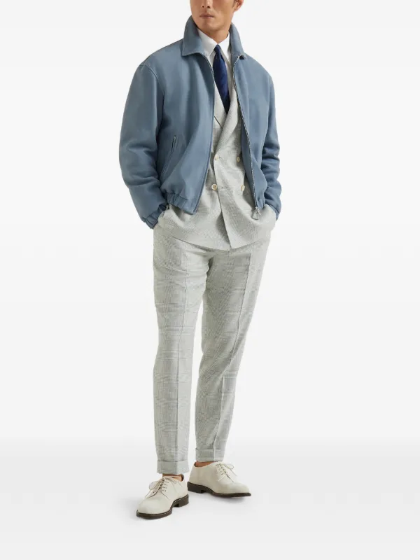 Brunello Cucinelli チェック パンツ | グレー | FARFETCH JP