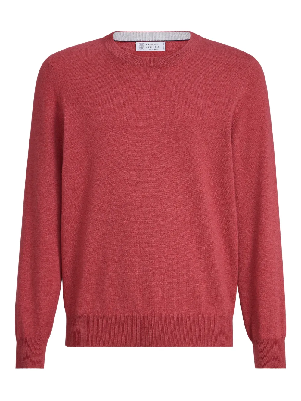 Brunello Cucinelli suéter tejido de canalé con cuello redondo | rojo | Image 1