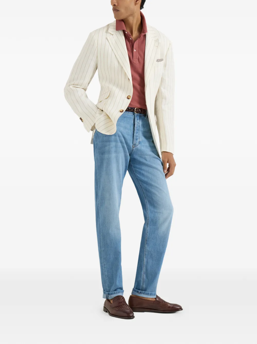 Brunello Cucinelli Poloshirt met korte mouwen - Rood