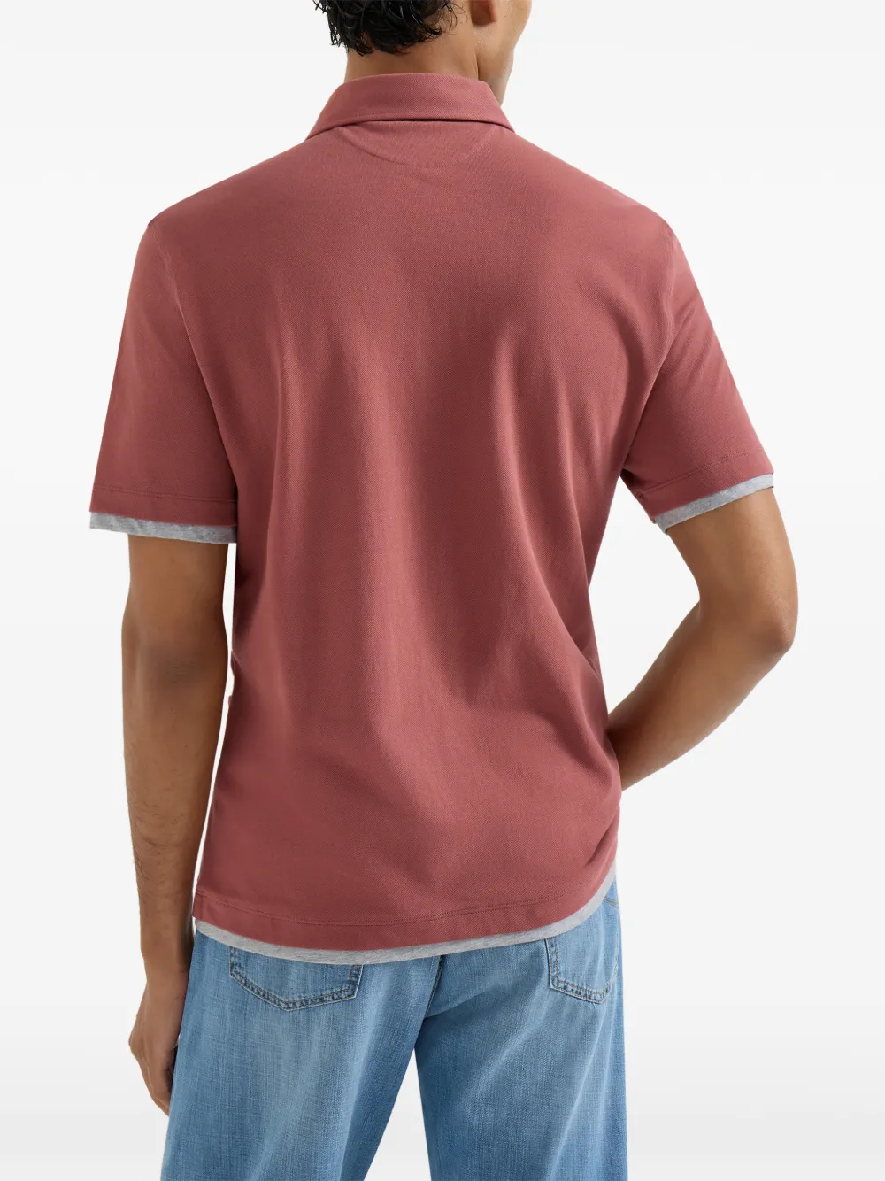 Brunello Cucinelli Poloshirt met korte mouwen Rood