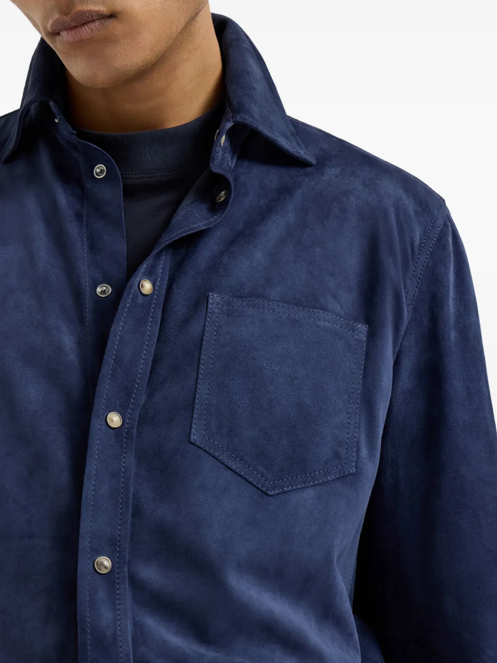 Brunello Cucinelli チェストポケット シャツ | ブルー | FARFETCH JP