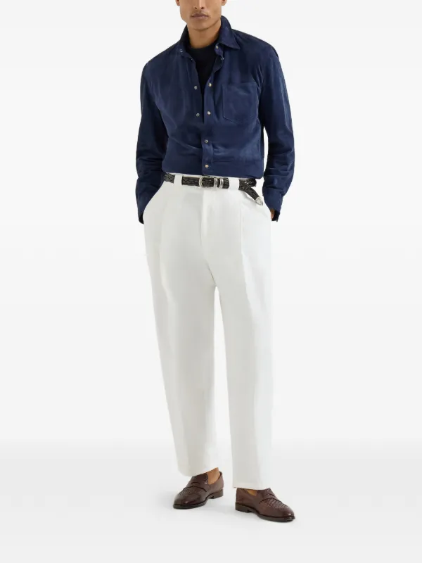 Brunello Cucinelli チェストポケット シャツ | ブルー | FARFETCH JP