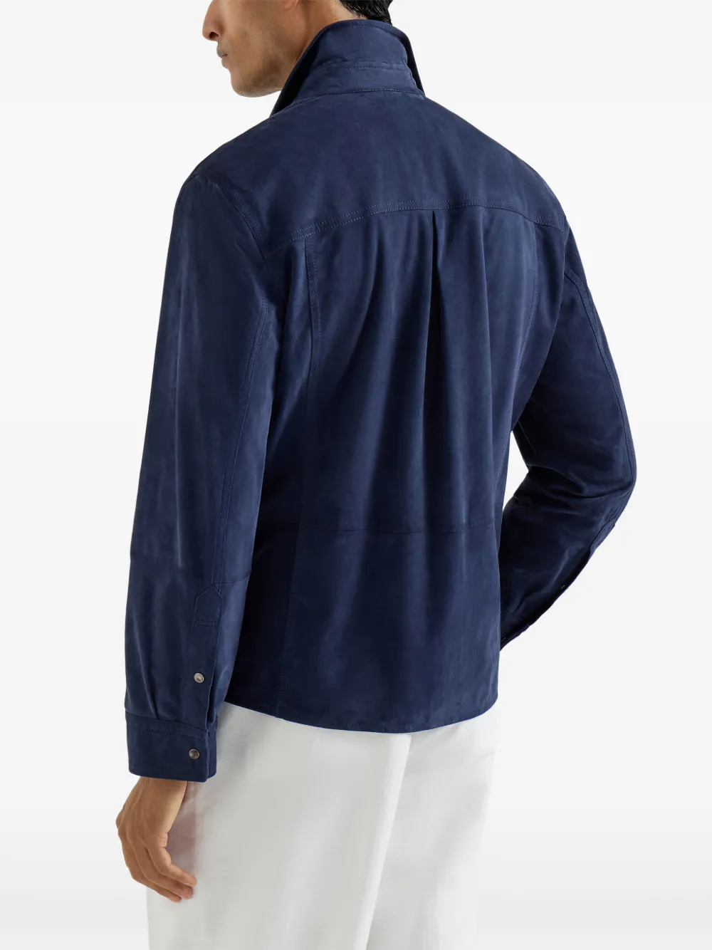Brunello Cucinelli Overhemd met borstzak en knoopsluiting Blauw