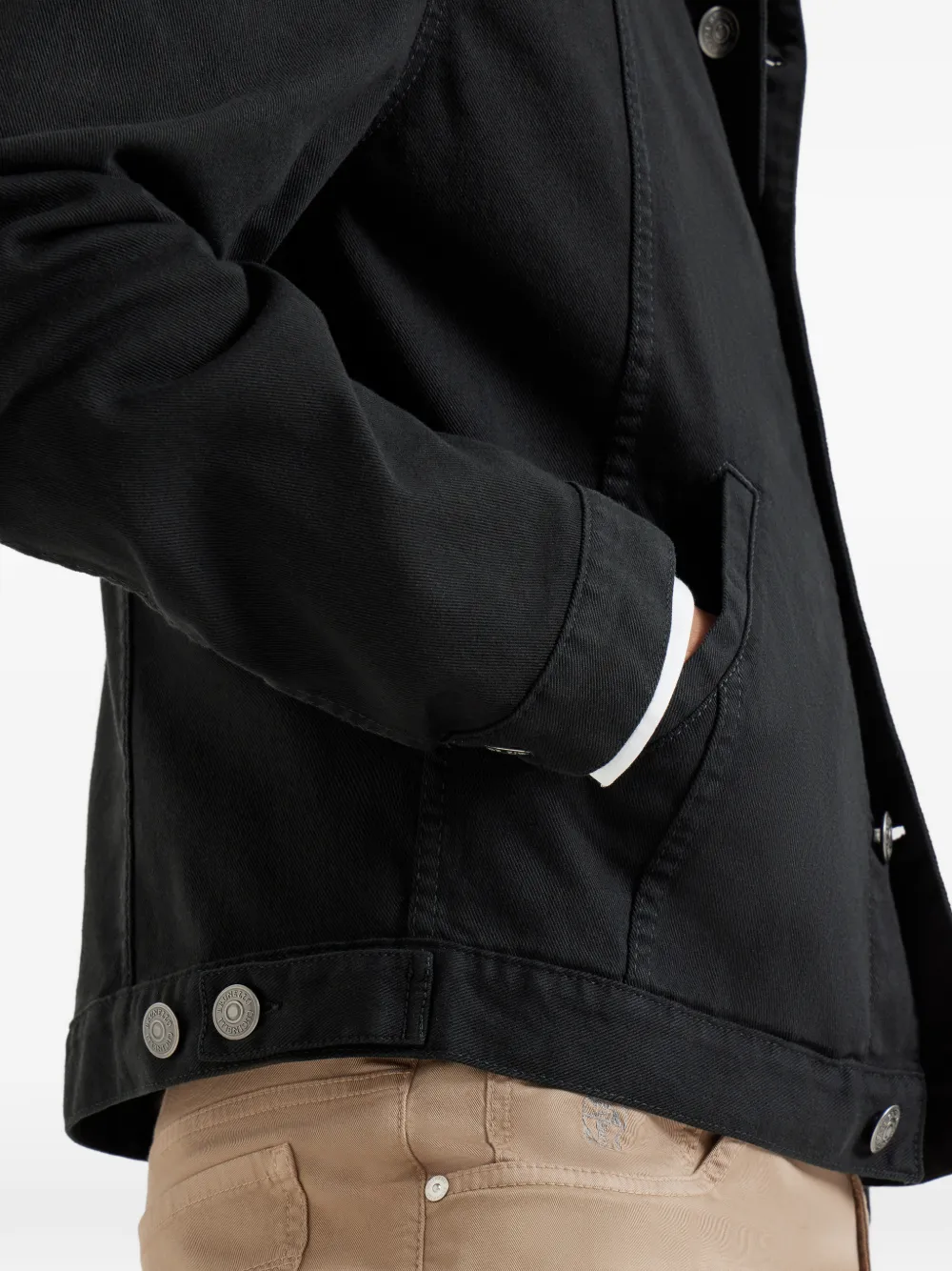 Brunello Cucinelli Katoenen jack met geverfd effect Zwart